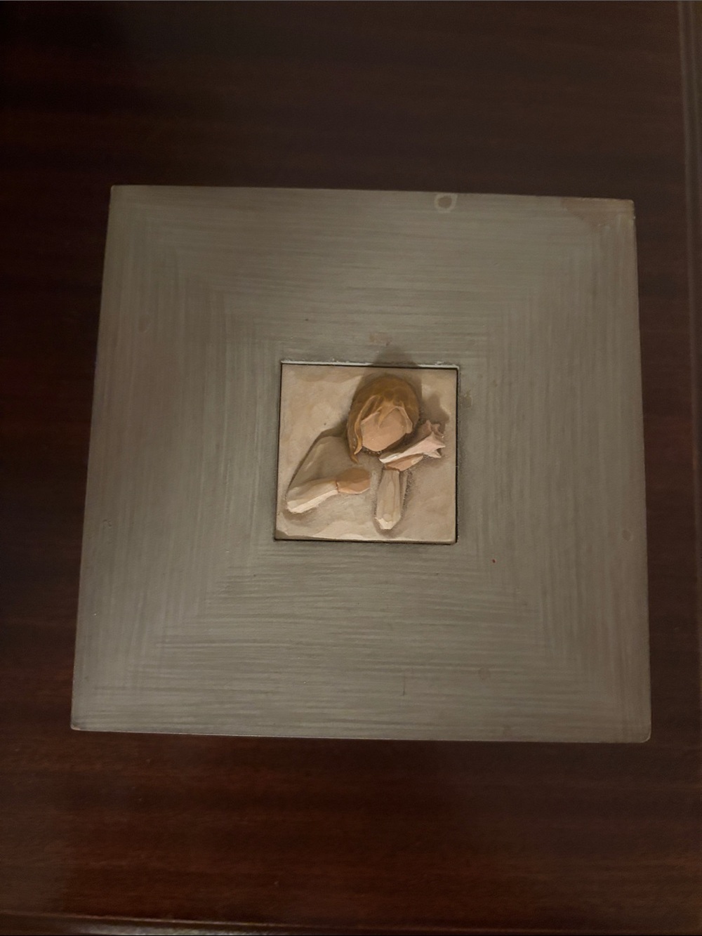 Demdaco Wall Plaque Marked 'Thinking of You' in Neutral Tones